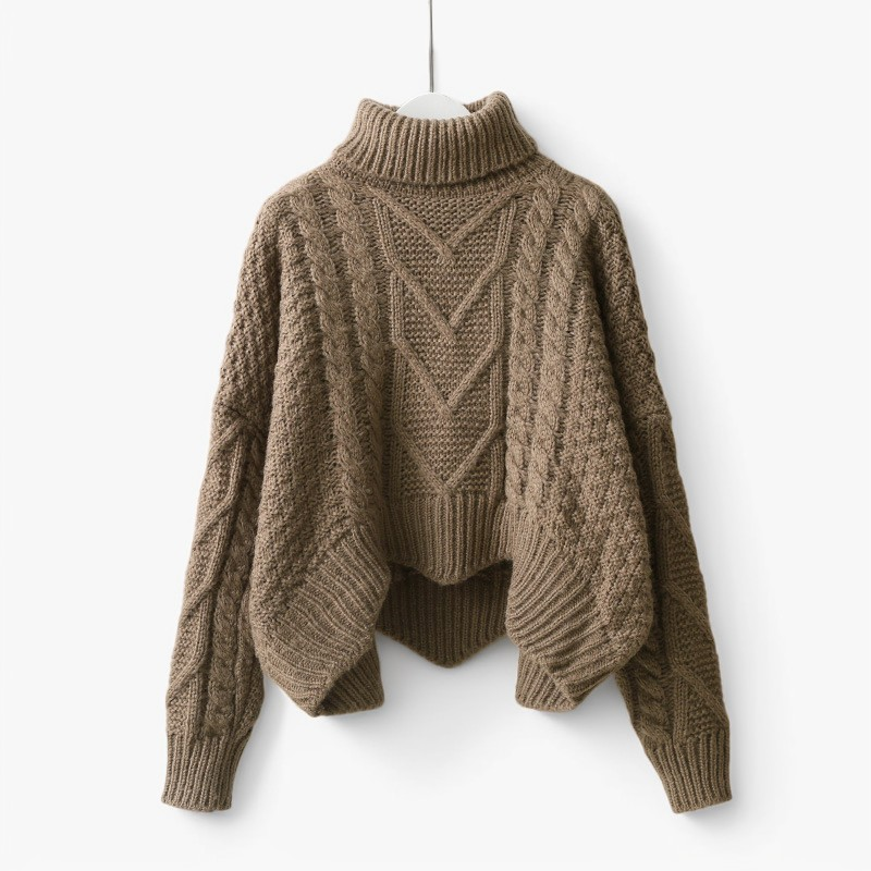 Elowen | Eleganter Damenpullover mit hohem Kragen für kalte Tage