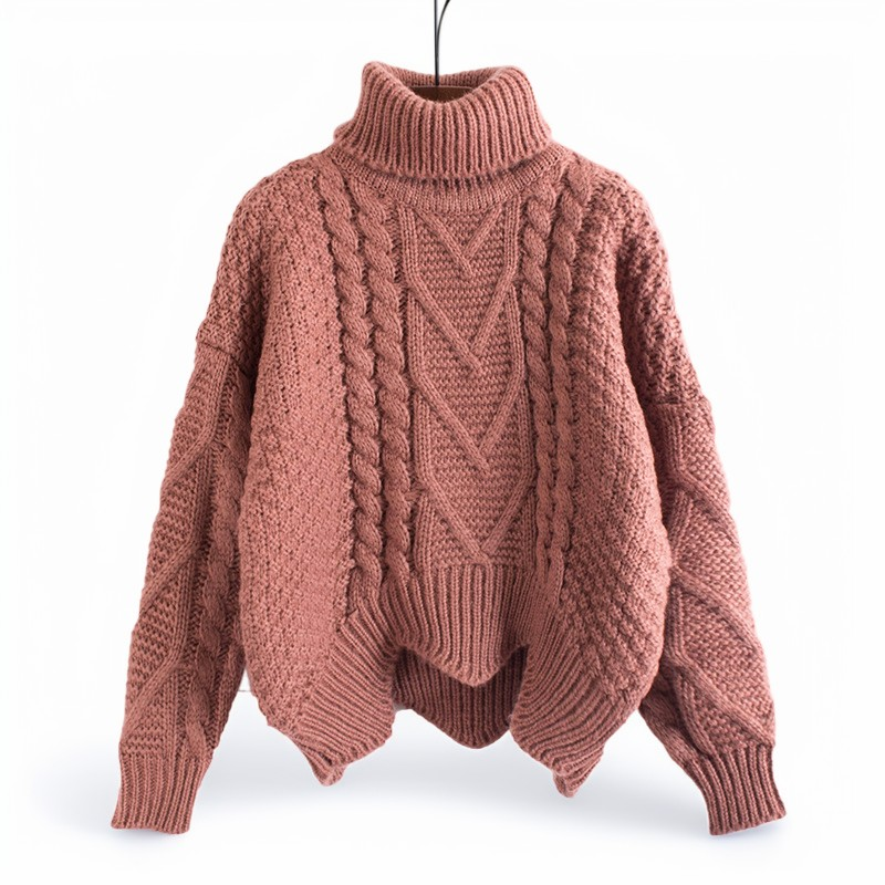 Elowen | Eleganter Damenpullover mit hohem Kragen für kalte Tage