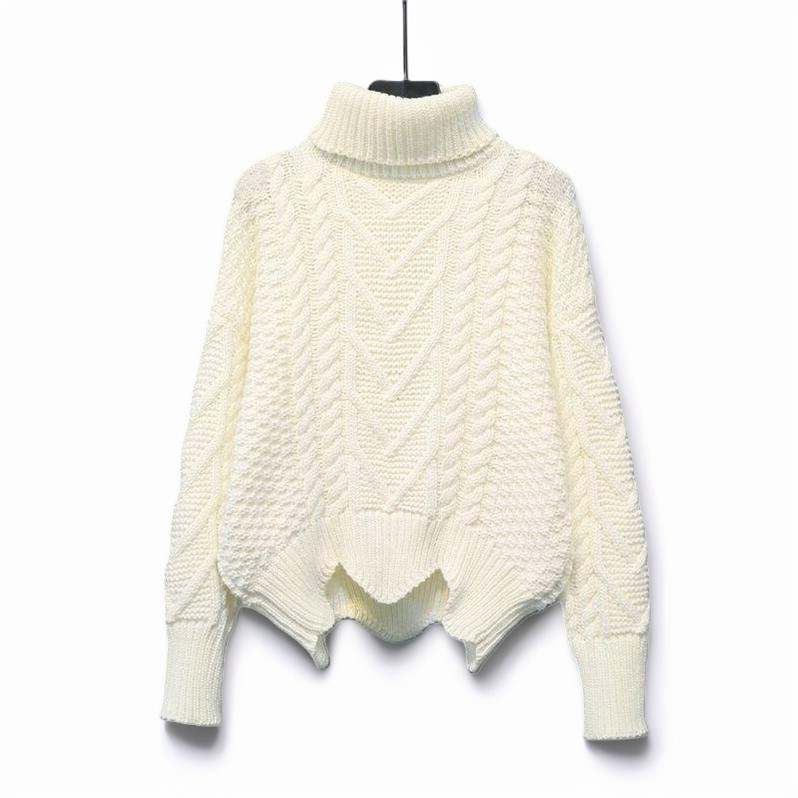 Elowen | Eleganter Damenpullover mit hohem Kragen für kalte Tage
