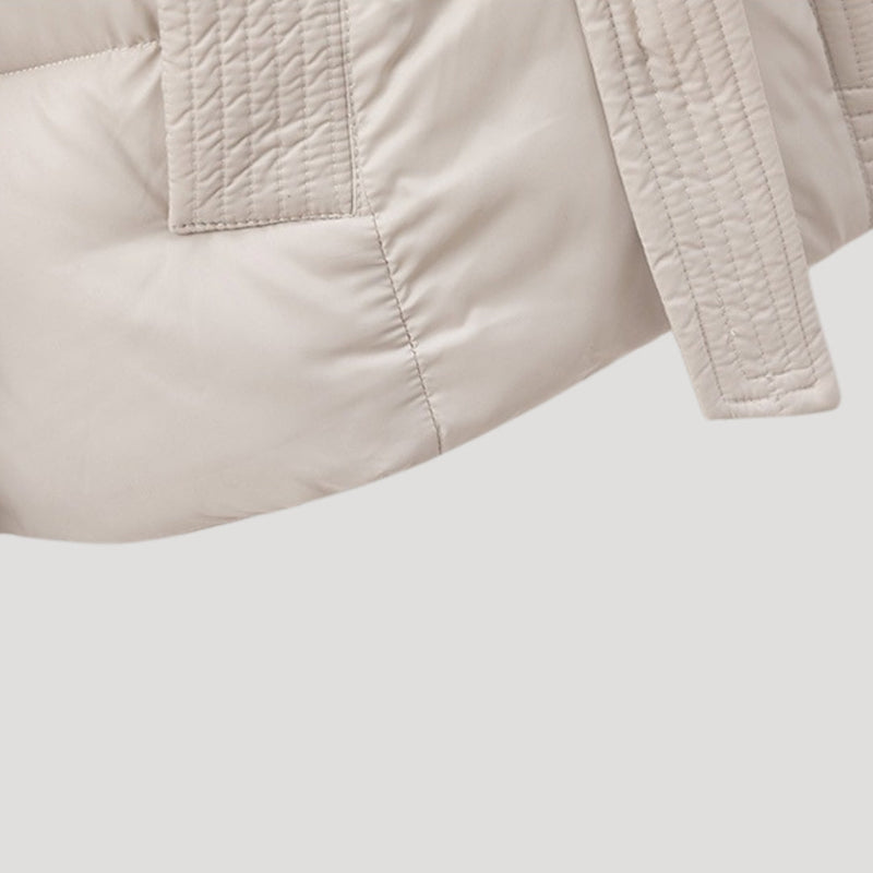 Lunara | Kurze Damen-Steppjacke mit Gürtel