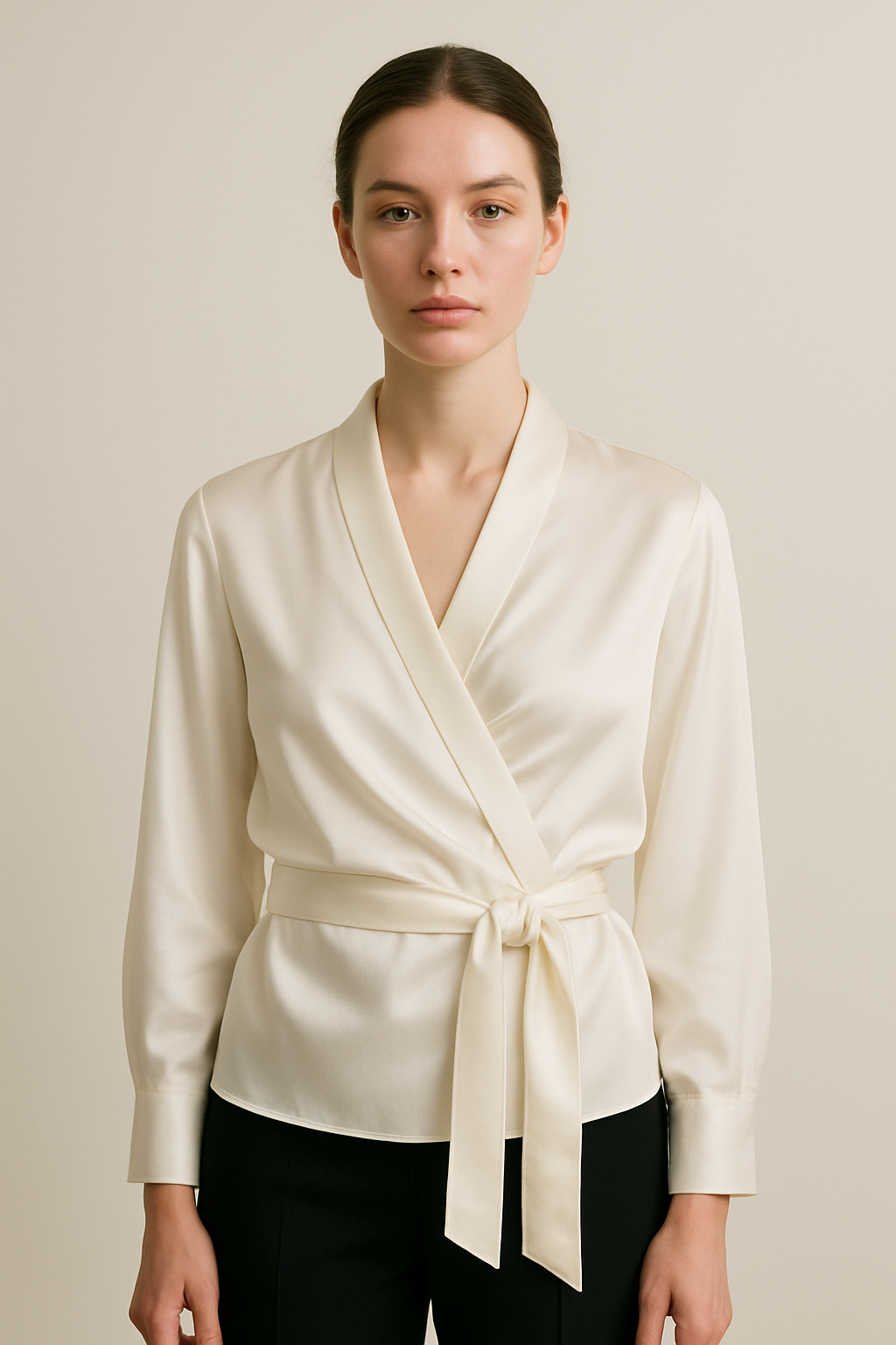 Anja | Seiden Wickelbluse
