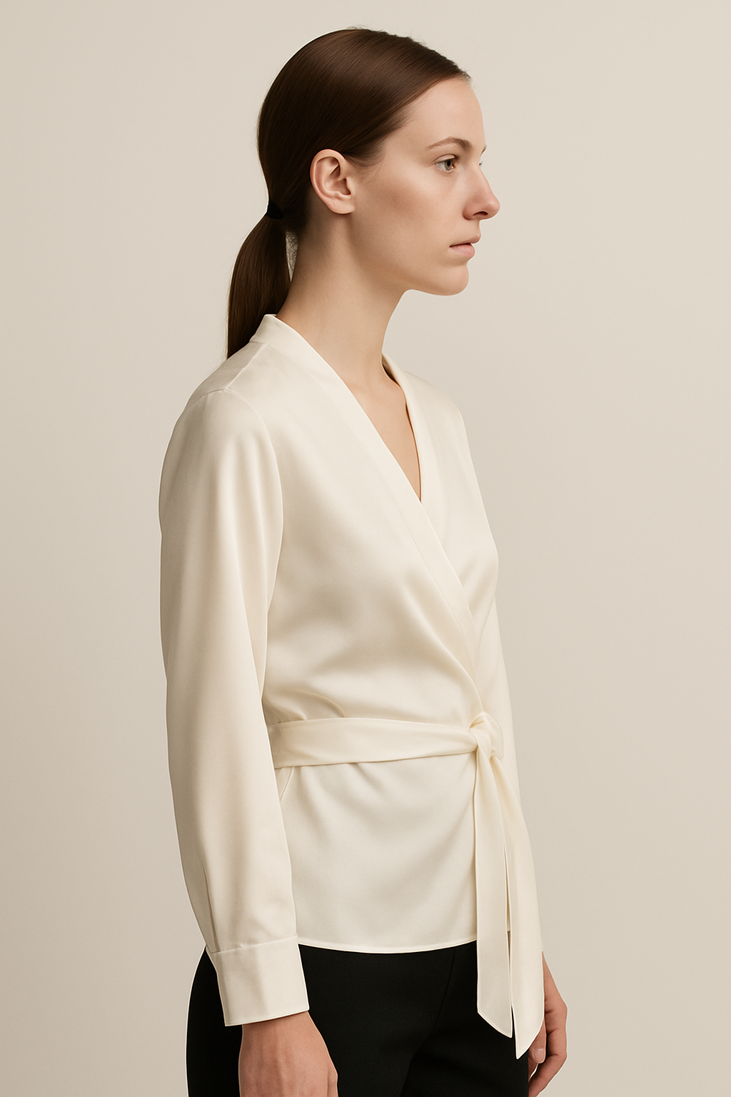 Anja | Seiden Wickelbluse