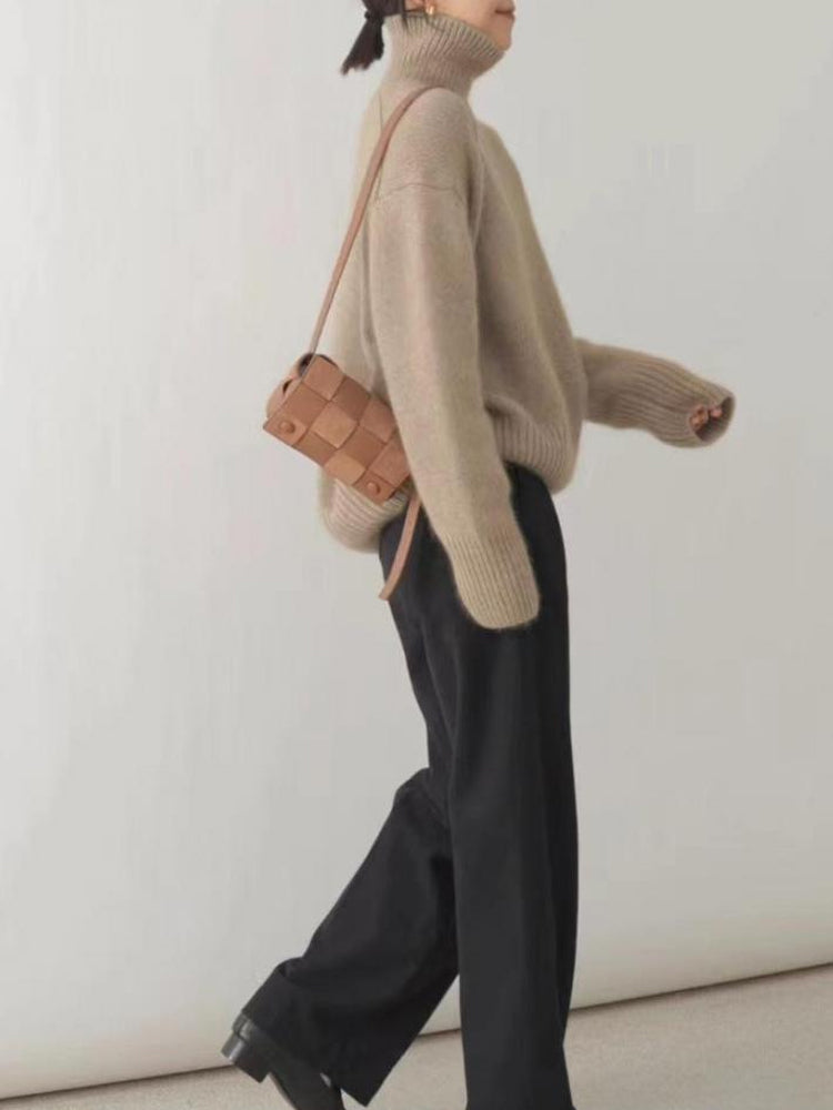 Maya | Schicker Damen-Strickpullover mit Rollkragen