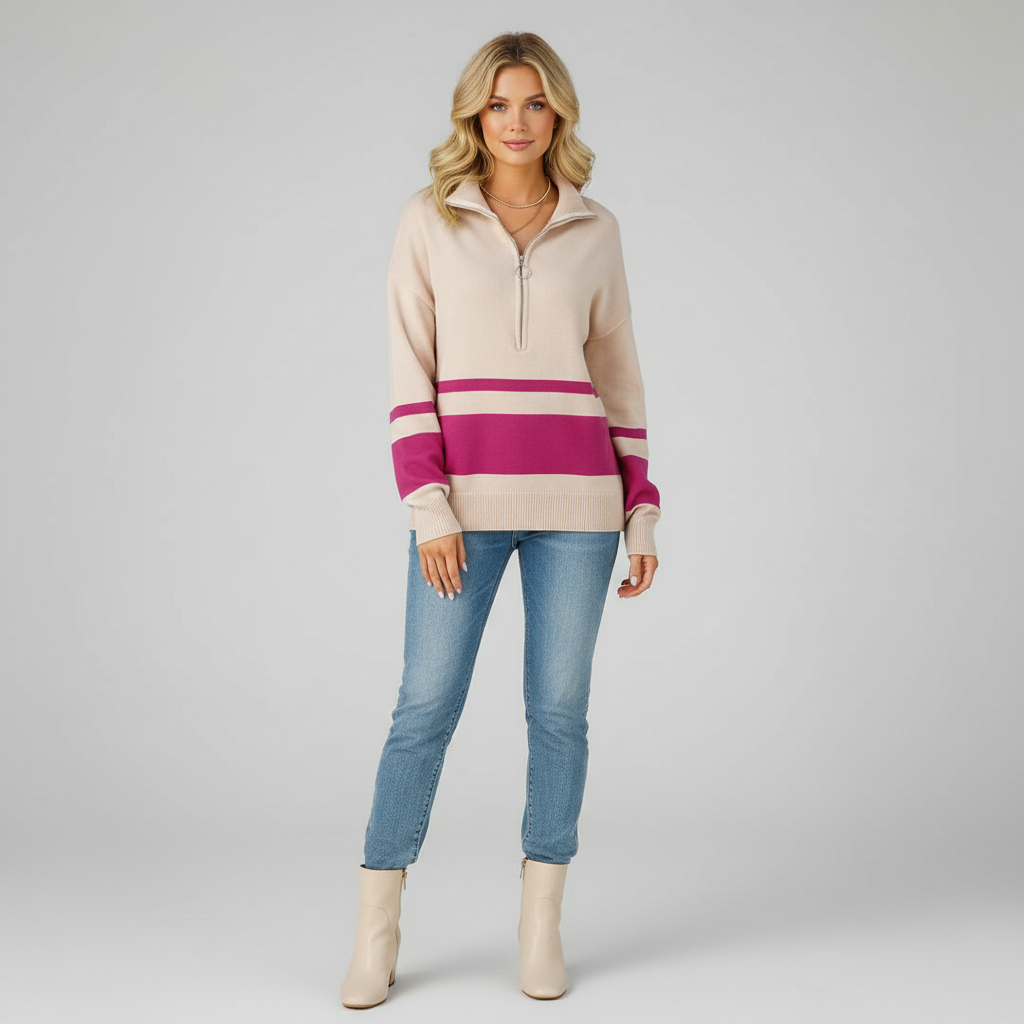 Nora | Lässige Damenjacke mit Reißverschluss für kühle Tage