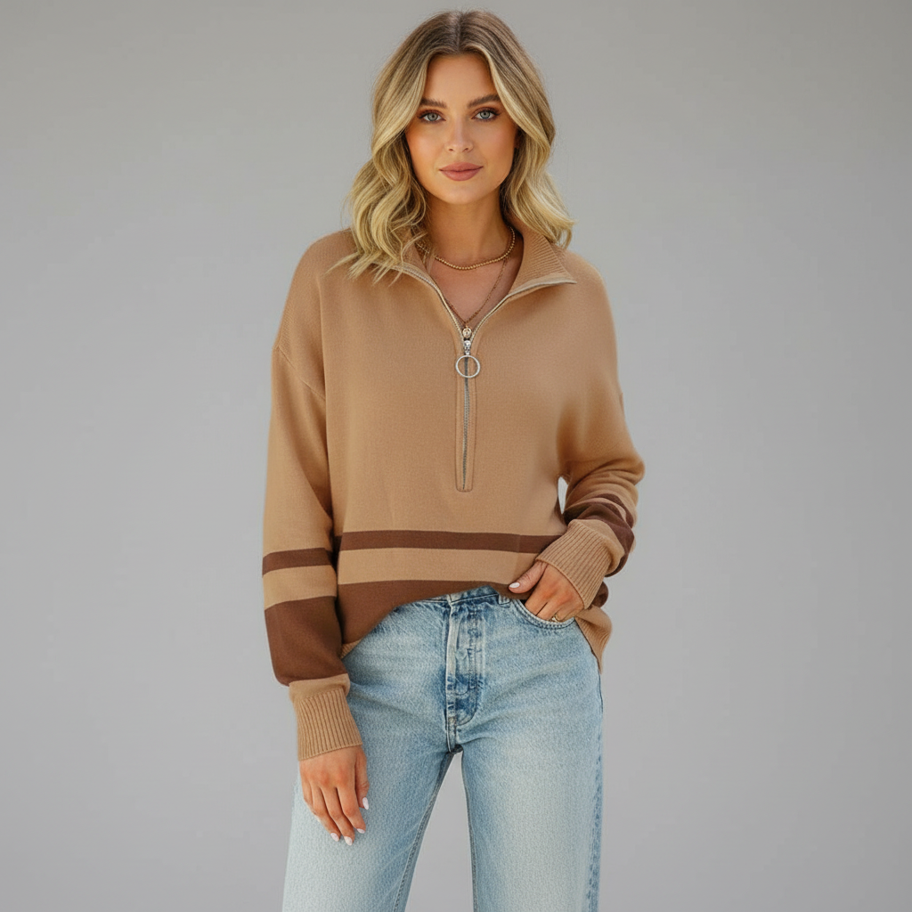 Nora | Lässige Damenjacke mit Reißverschluss für kühle Tage