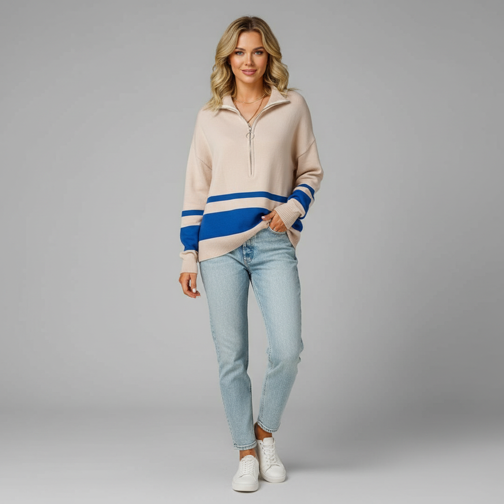 Nora | Lässige Damenjacke mit Reißverschluss für kühle Tage