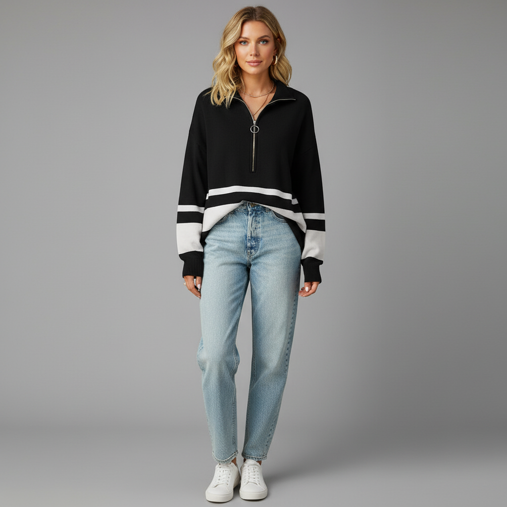 Nora | Lässige Damenjacke mit Reißverschluss für kühle Tage