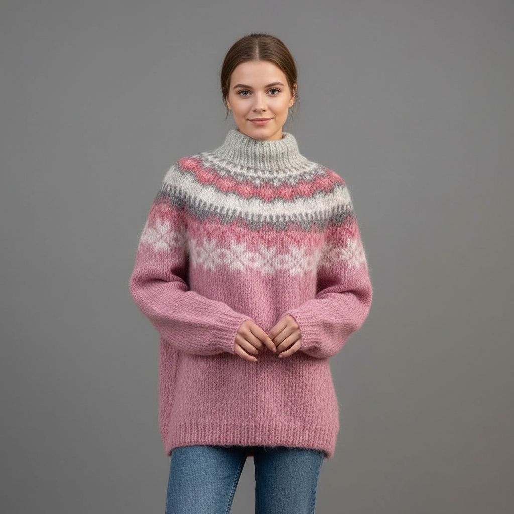 Svea | Warmer Damenpullover mit nordischem Motiv für den Winter