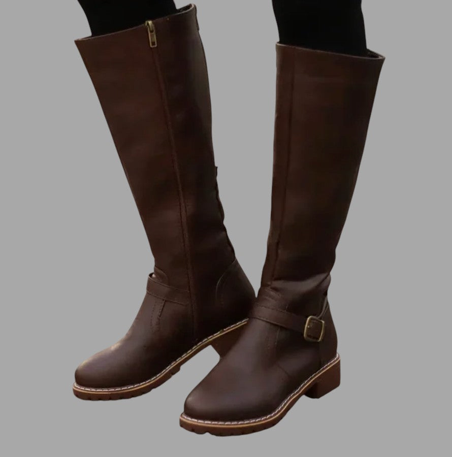 Valentina | Elegante Damenstiefel mit Riemen & Schnalle