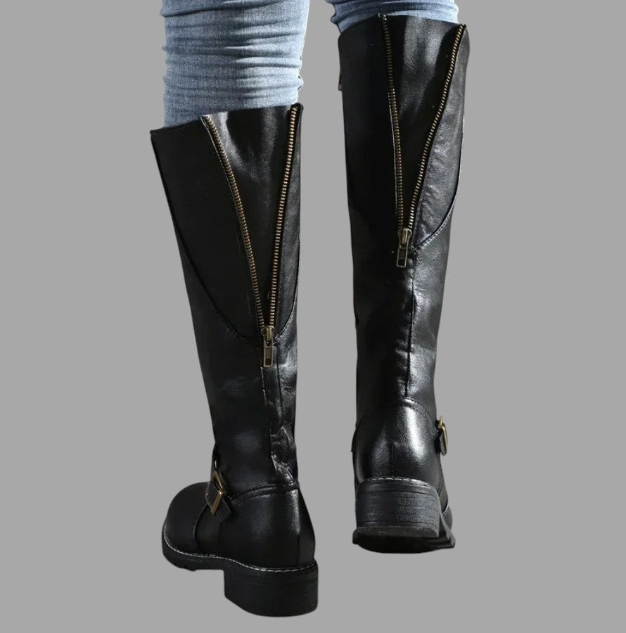 Valentina | Elegante Damenstiefel mit Riemen & Schnalle