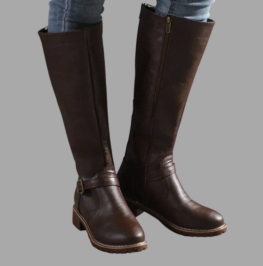 Valentina | Elegante Damenstiefel mit Riemen & Schnalle