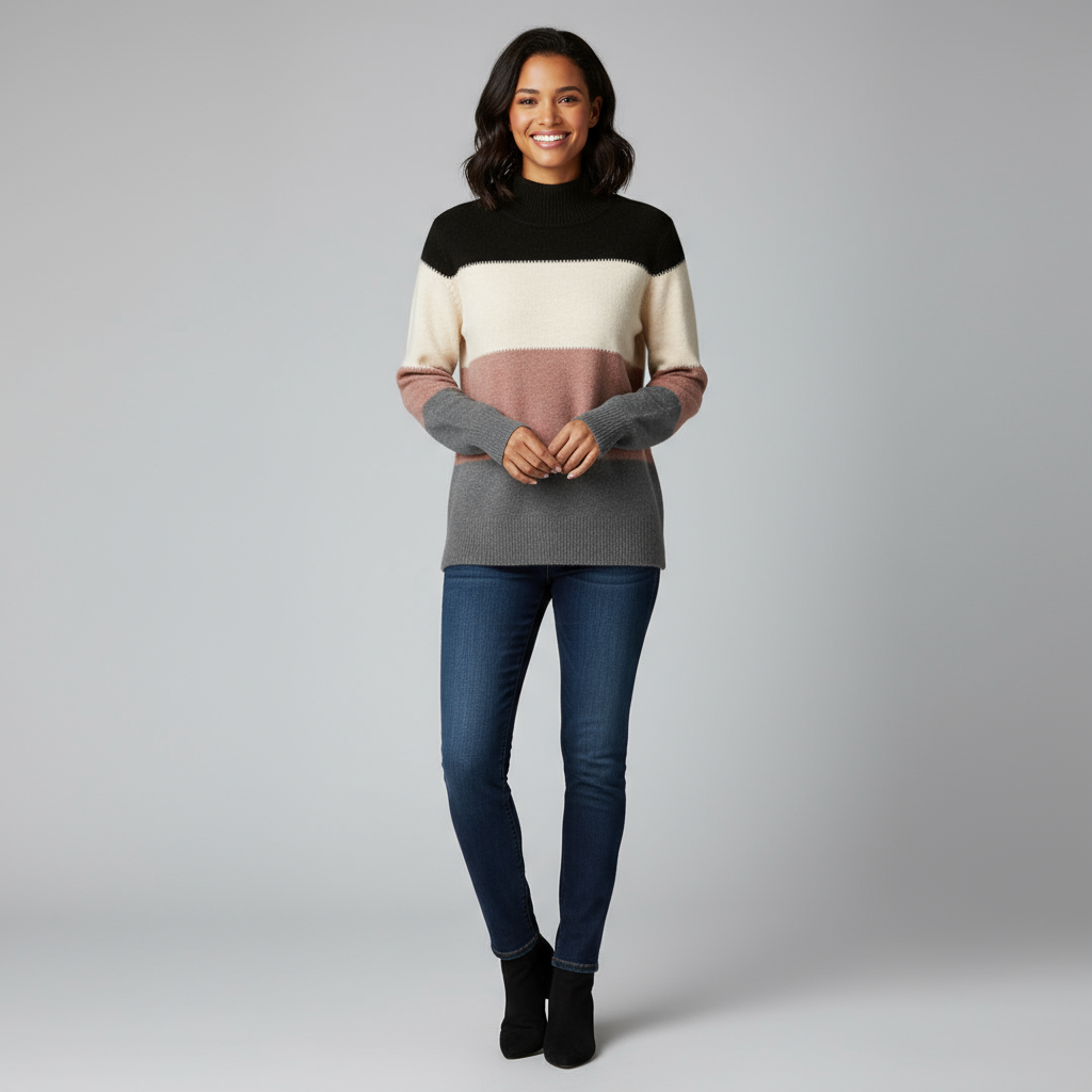 Aveline | Farbblock-Pullover für Damen