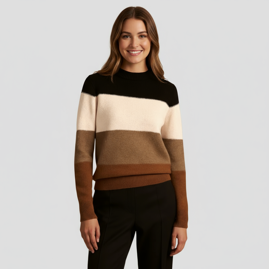 Aveline | Farbblock-Pullover für Damen